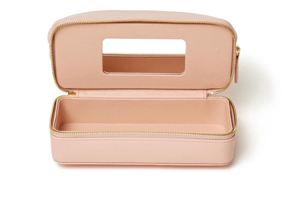 Abby Travel Cosmetic Case - Pearl White