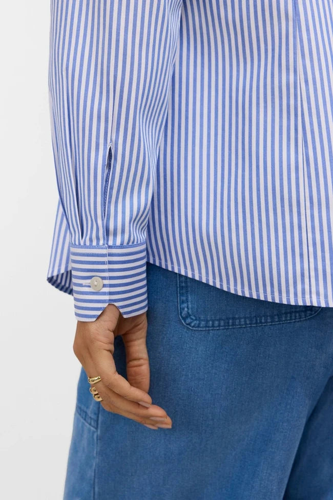 Dianna No Iron Pinpoint Striped Long Sleeve Shirt