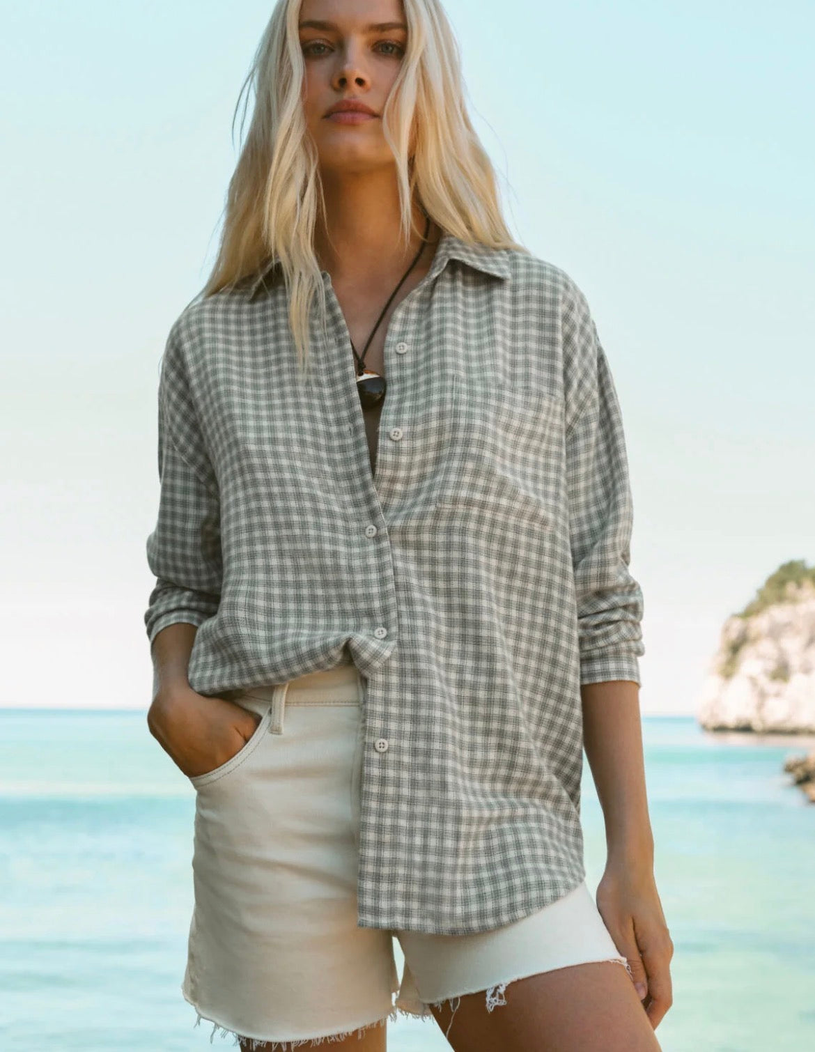 River Plaid Button Up
