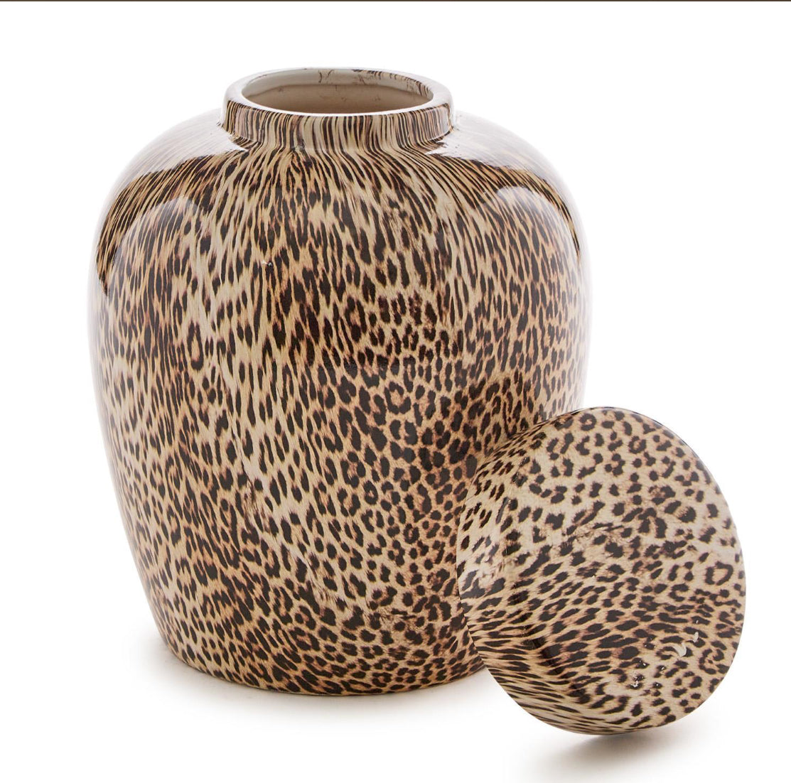 8” Leopard Print Vase