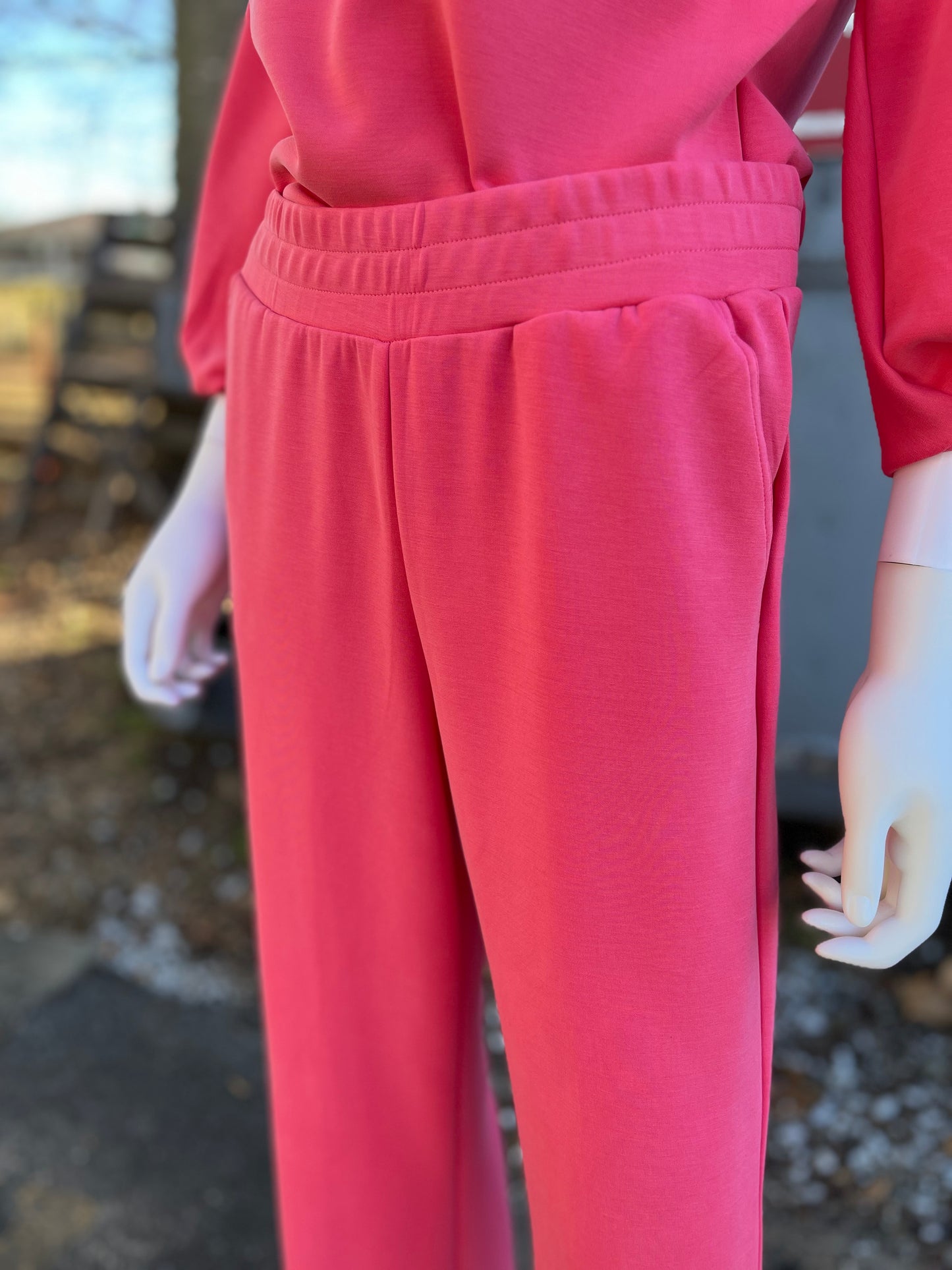 Trousers Flair Modal - Strawberry