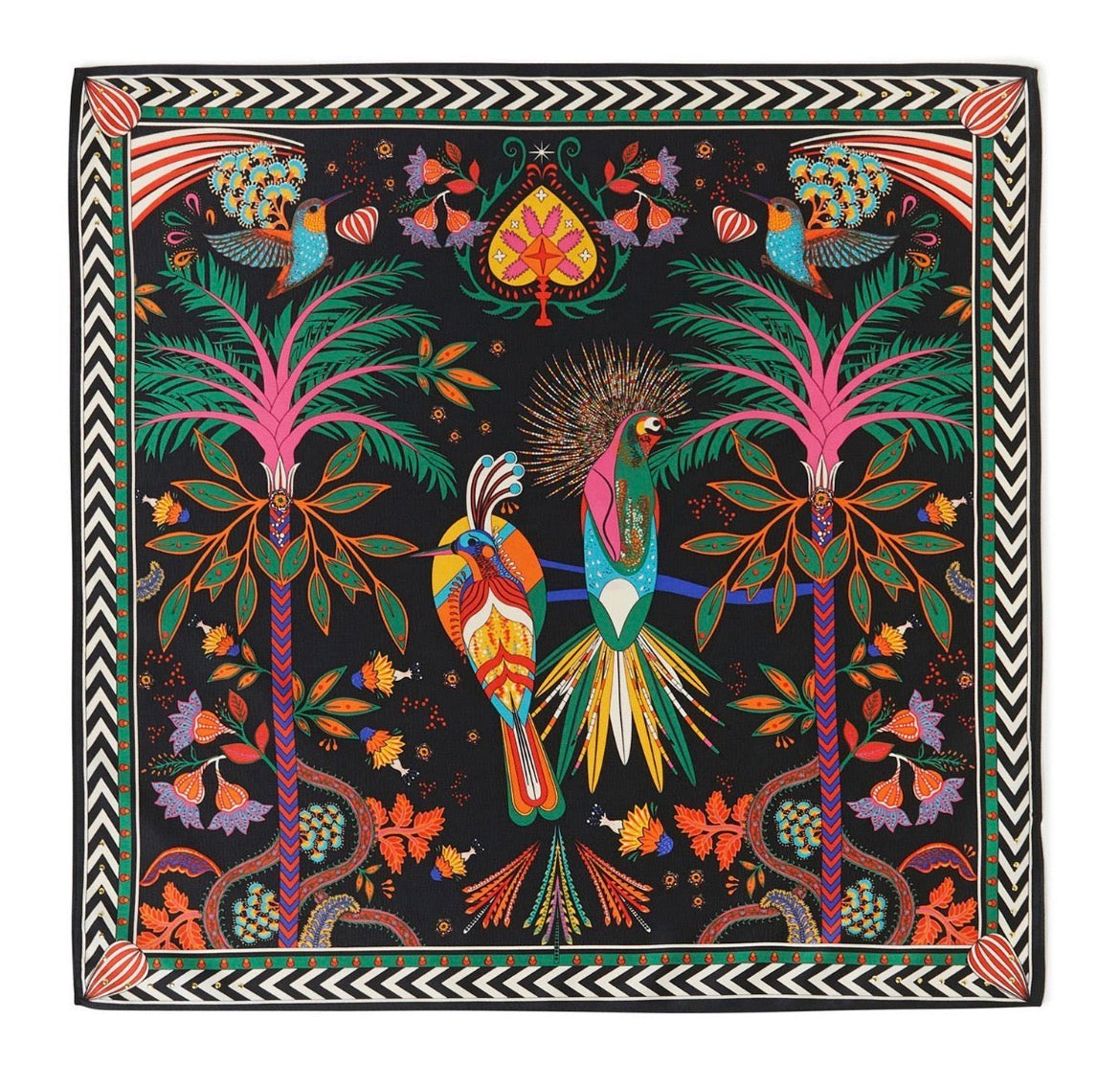 Magic India Print Mini Square Scarf
