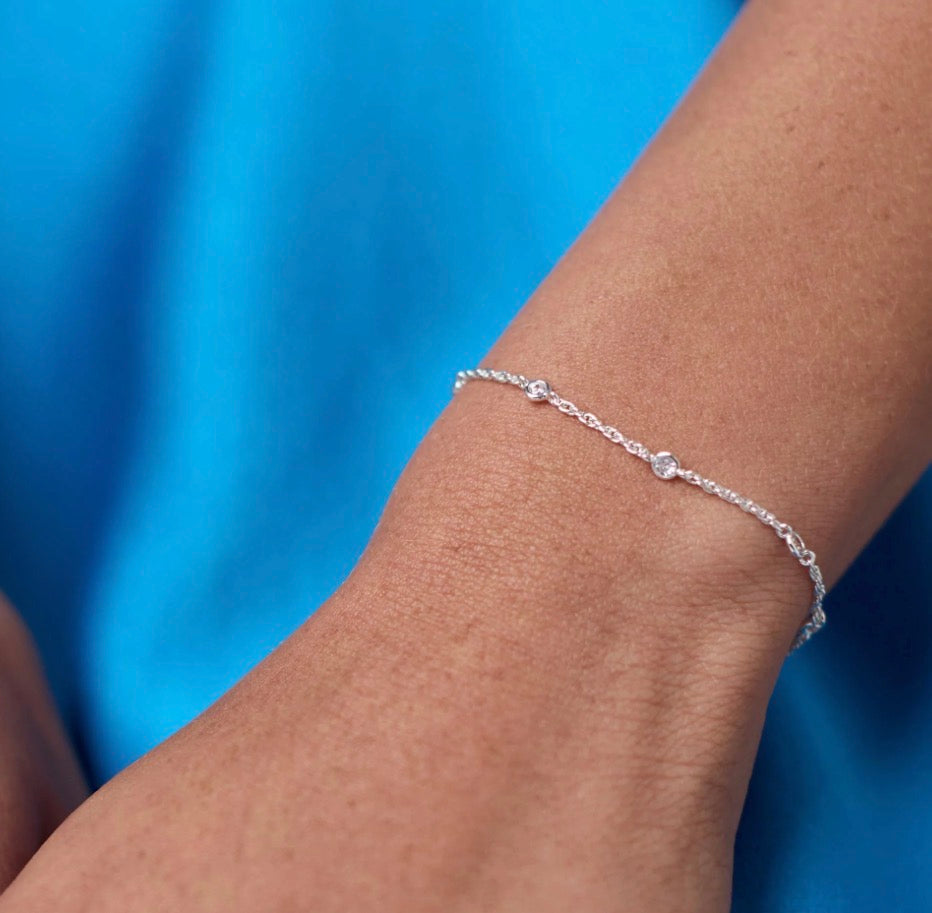 Celeste Delicate Bracelet-Silver/Cubic Zirconia