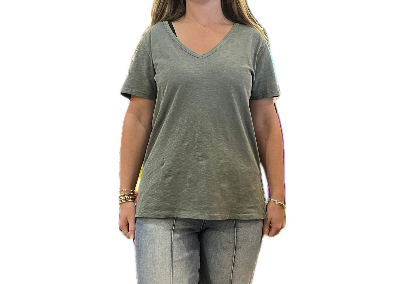 Lively Relaxed V-Neck Tee