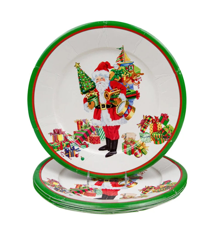 Mr. Claus Paper Dinner Plates-Set of 8