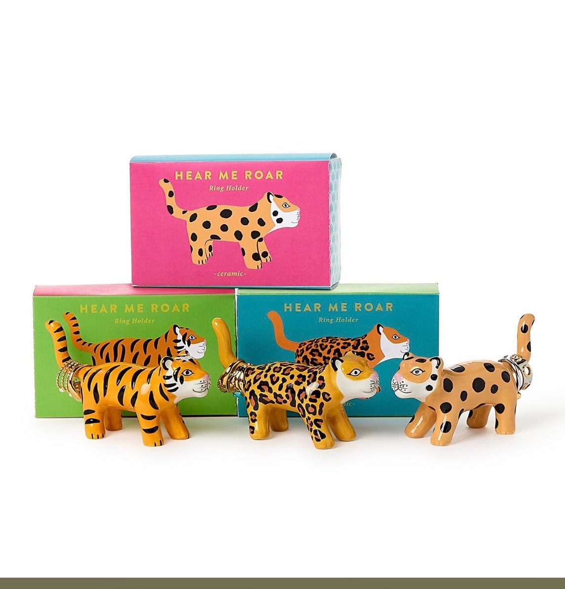 Hear Me Roar Ceramic Ring Holders