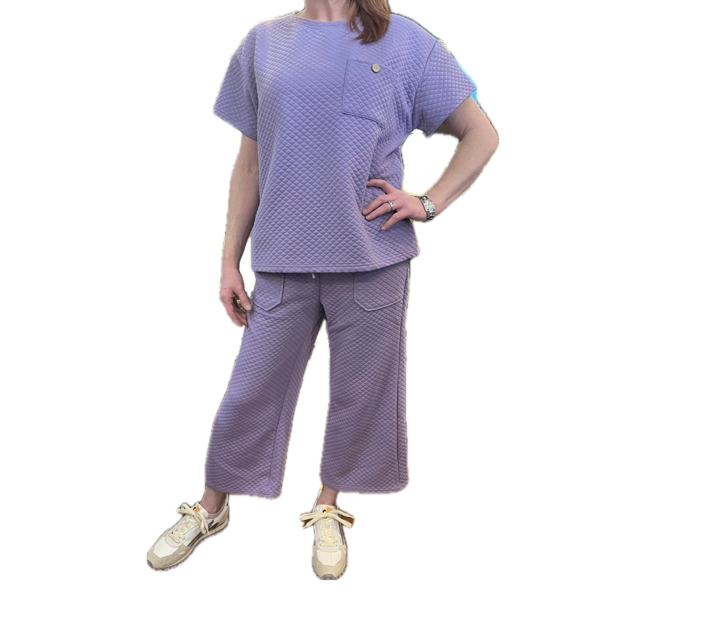 Texture Pant Set-Lilac