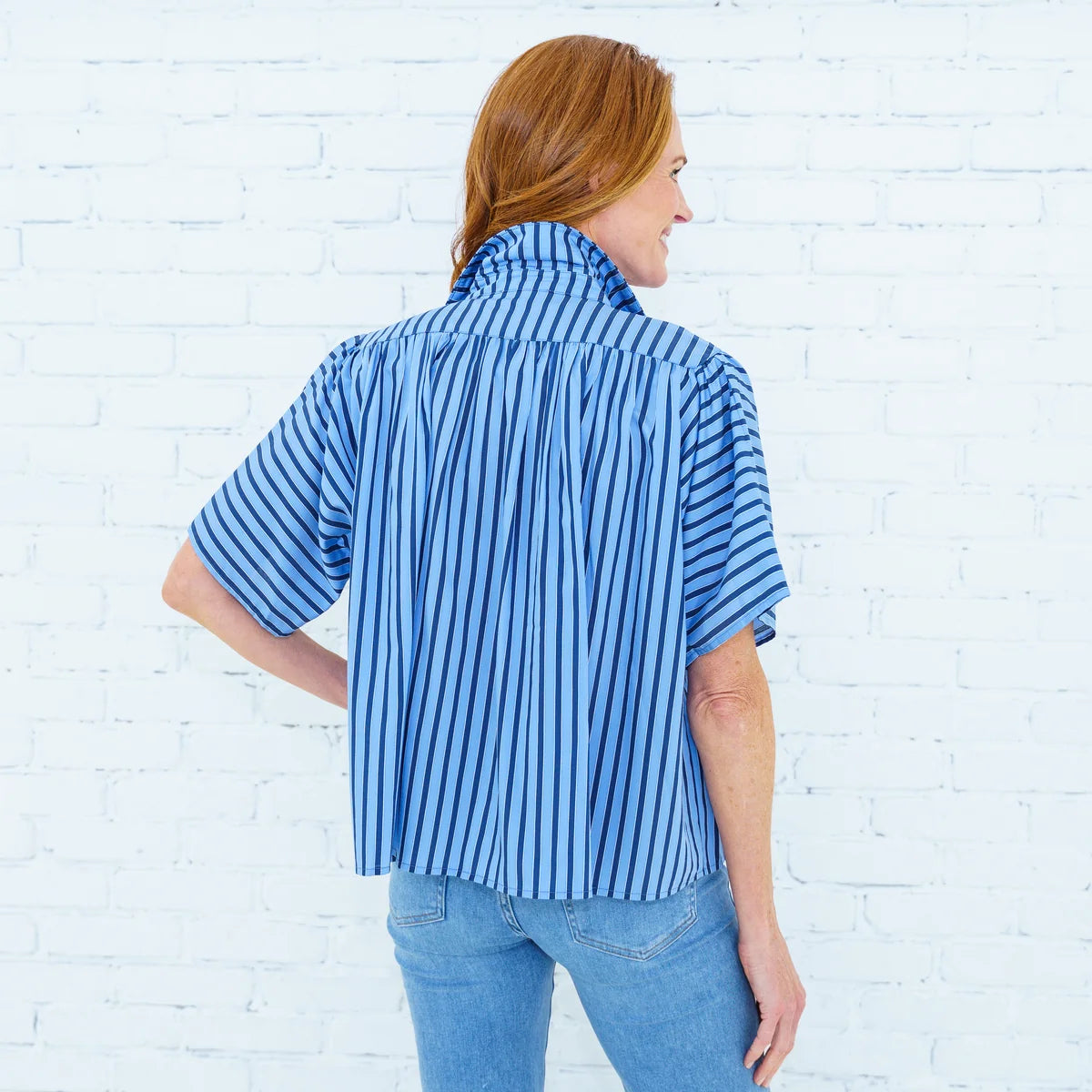 Ellie Top Blue/Navy