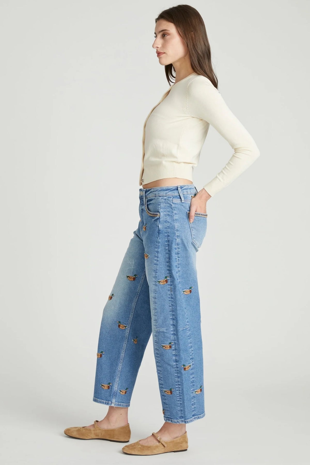 Elaine Duckin’ Around Barrel Jeans
