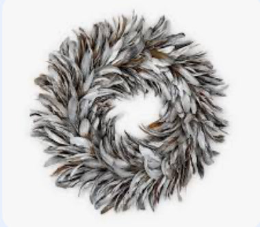 Metallic Feather Wreath