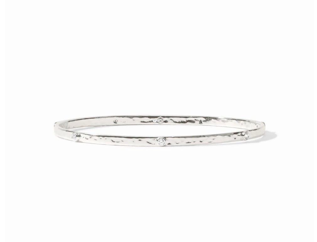 Crescent Stone Bangle - Cubic Zirconia