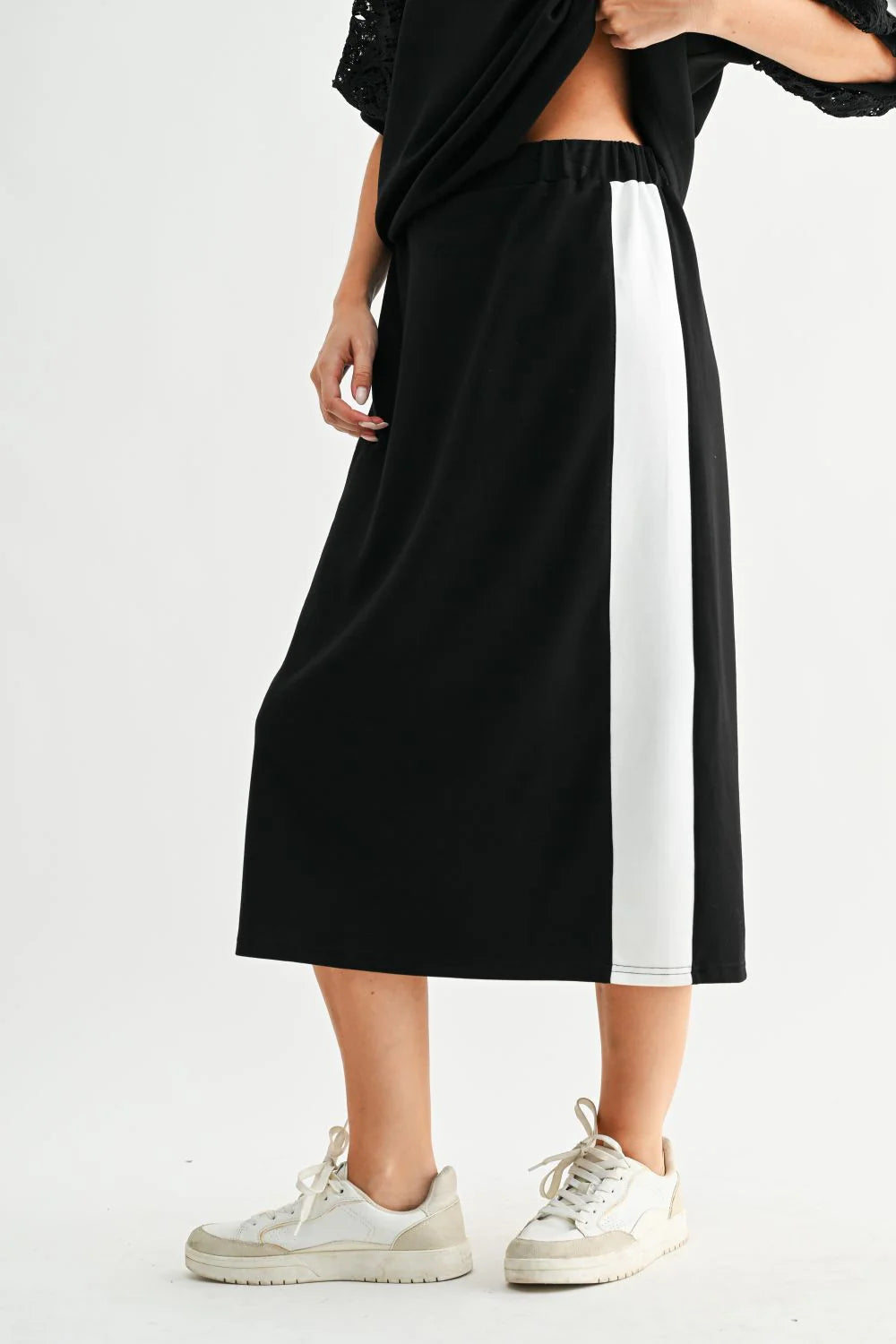 Jayla Skirt-Black/White