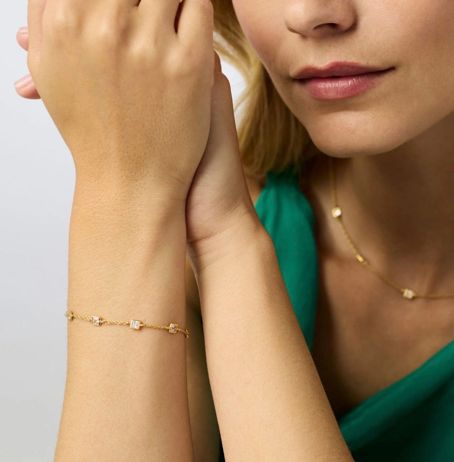 Jolie Delicate Bracelet-Gold/Cubic Zirconia