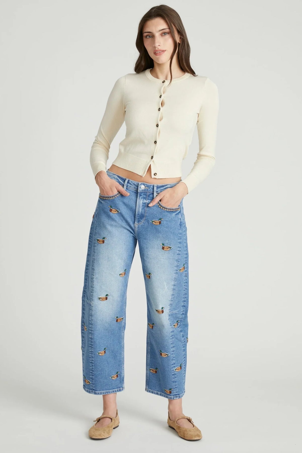 Elaine Duckin’ Around Barrel Jeans