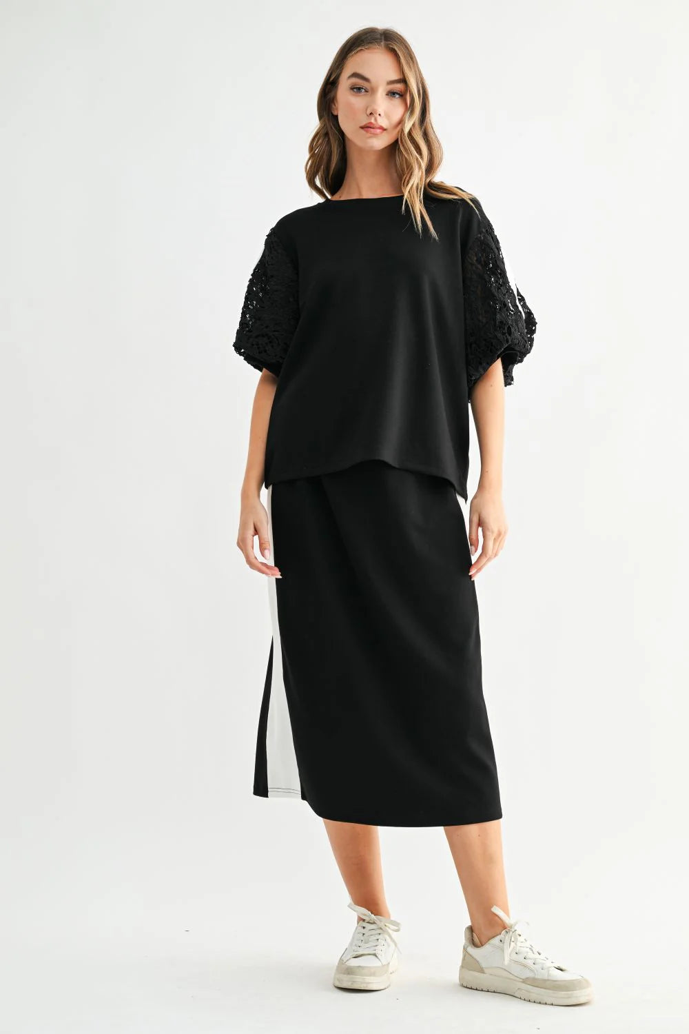 Jayla Skirt-Black/White