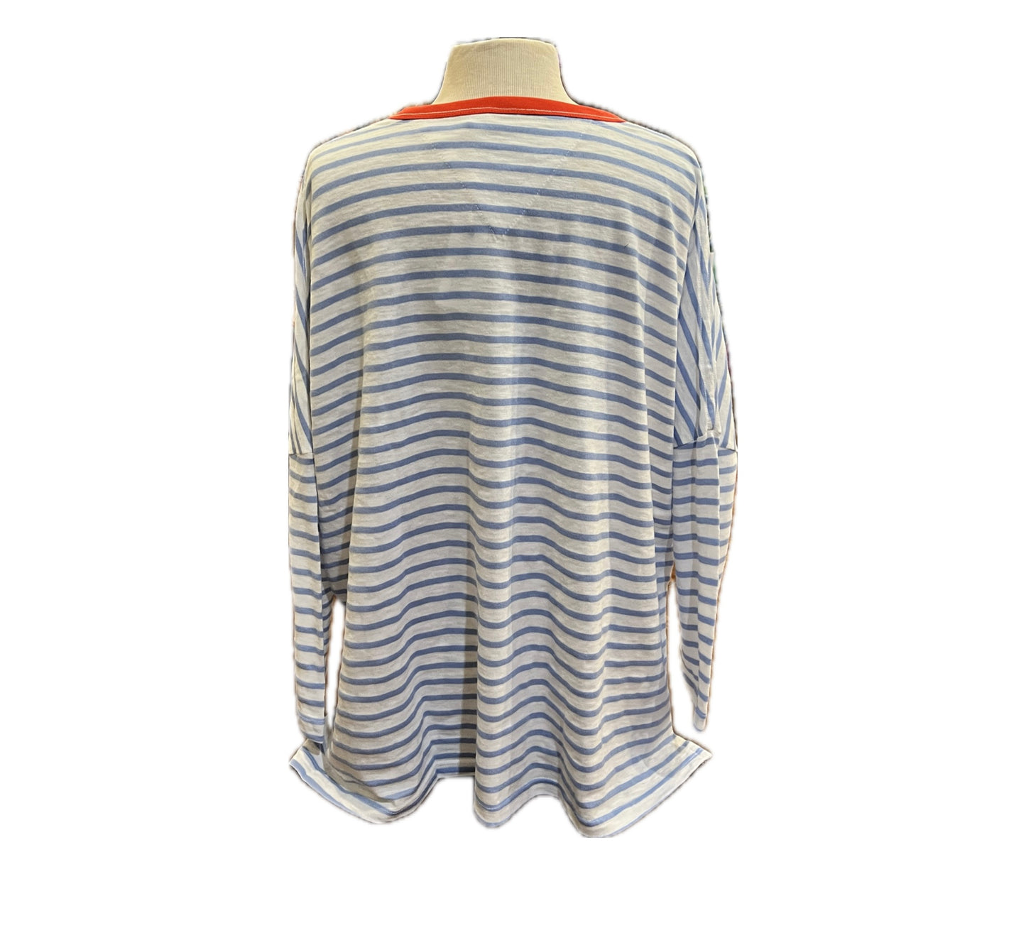 Catalina Slub Tee-Light Blue/White Stripe