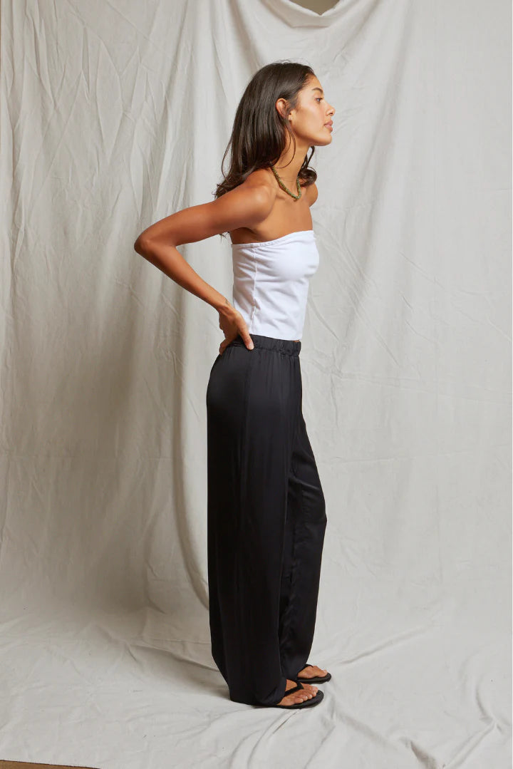 Camille Satin Wide Leg Pant