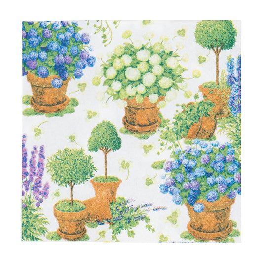 Potted Hydrangea Cocktail Napkins