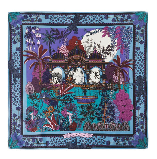 Amber Palace Blue Mini Square Scarf