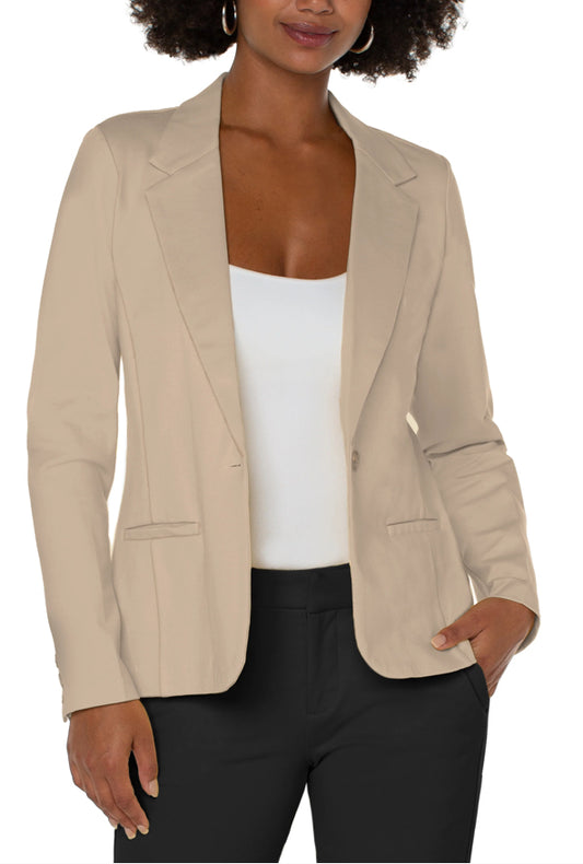 Fitted Blazer-Biscuit Tan
