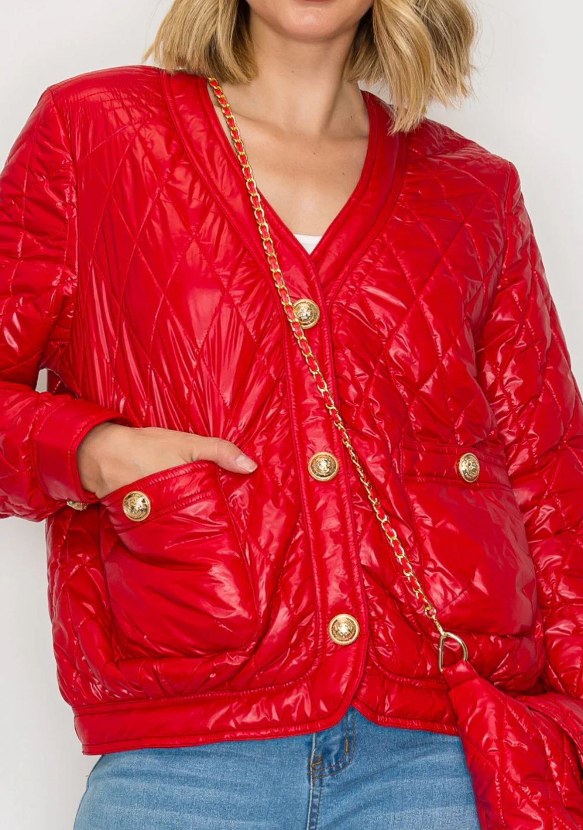 Joshua Puffer Jacket & Matching Crossbody Bag