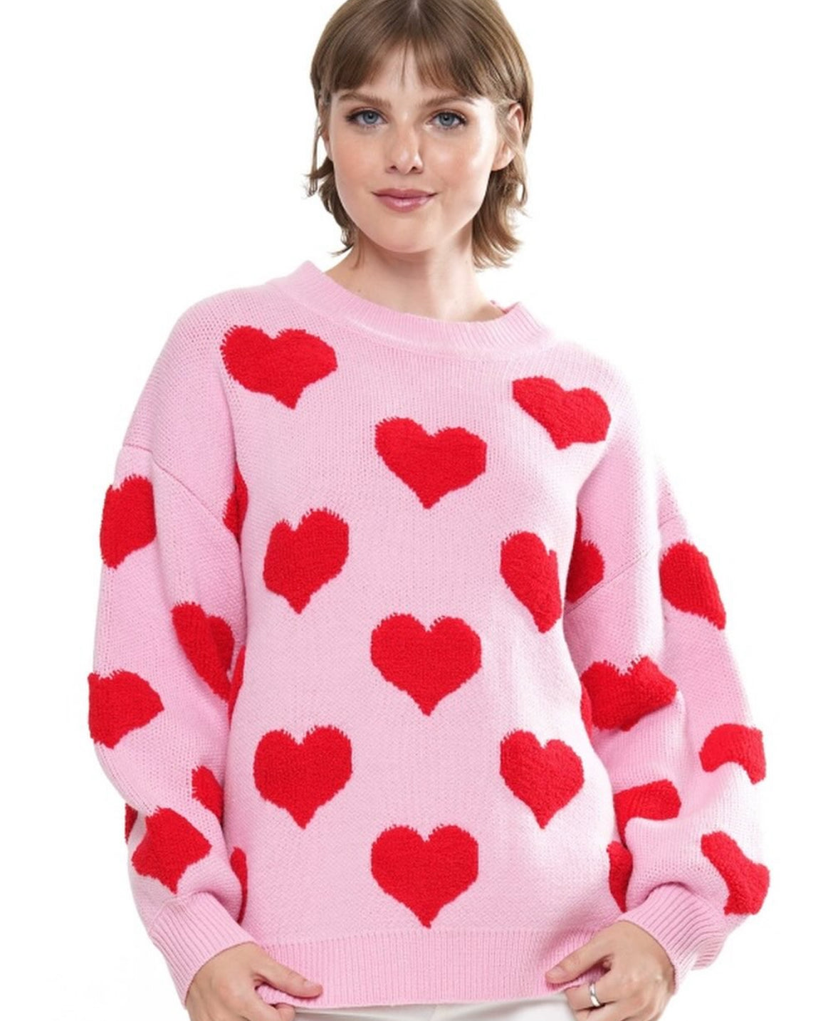 Heart Sweater - Pink