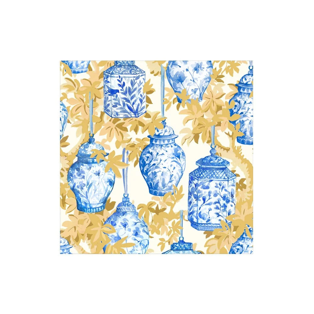 Ginger Jars Blue/White Cocktail Napkin