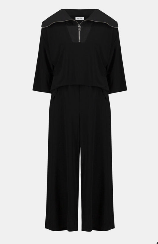 Zipper Belted Jumpsuit