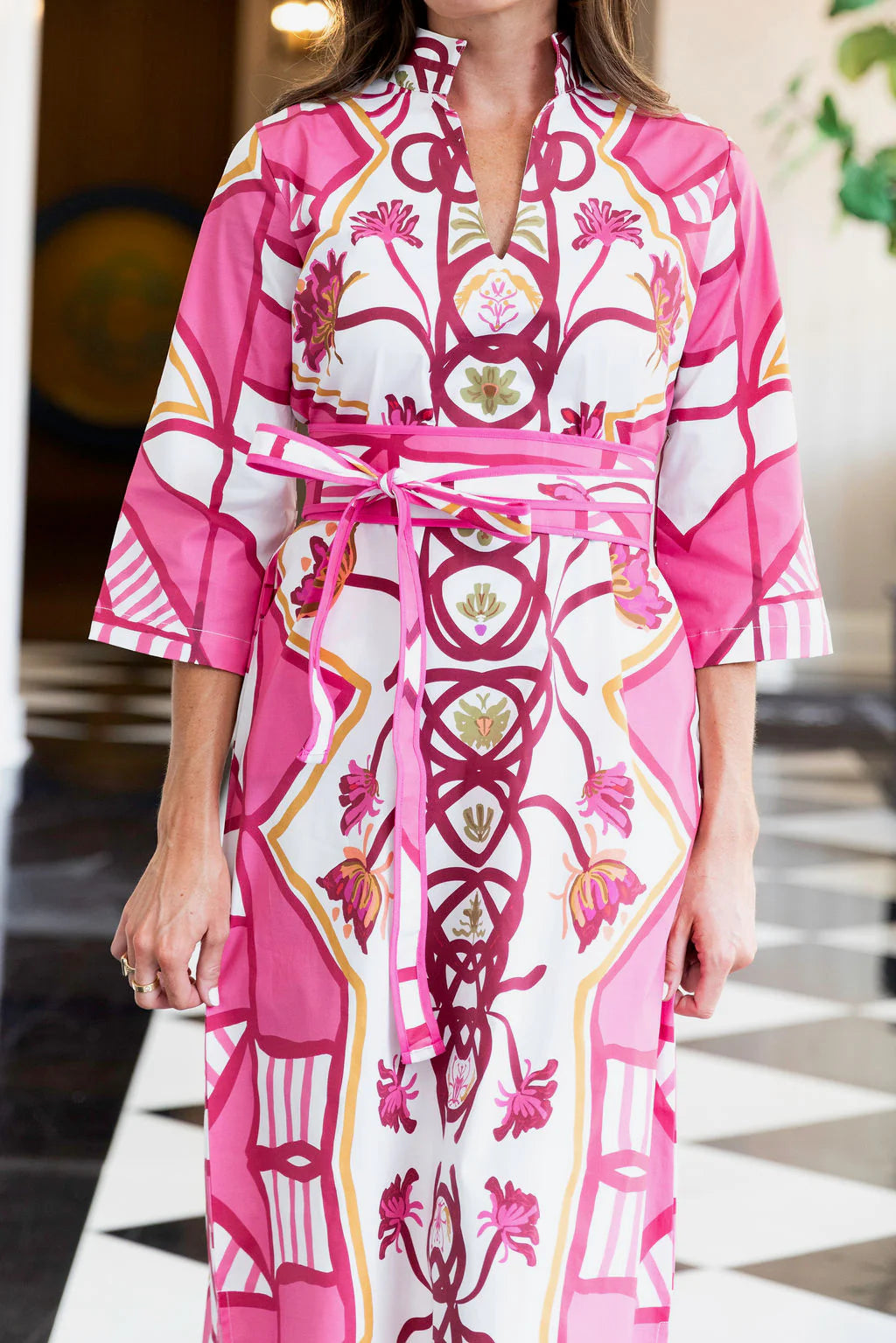 Bouvier Long Dress-Raspberry Trail