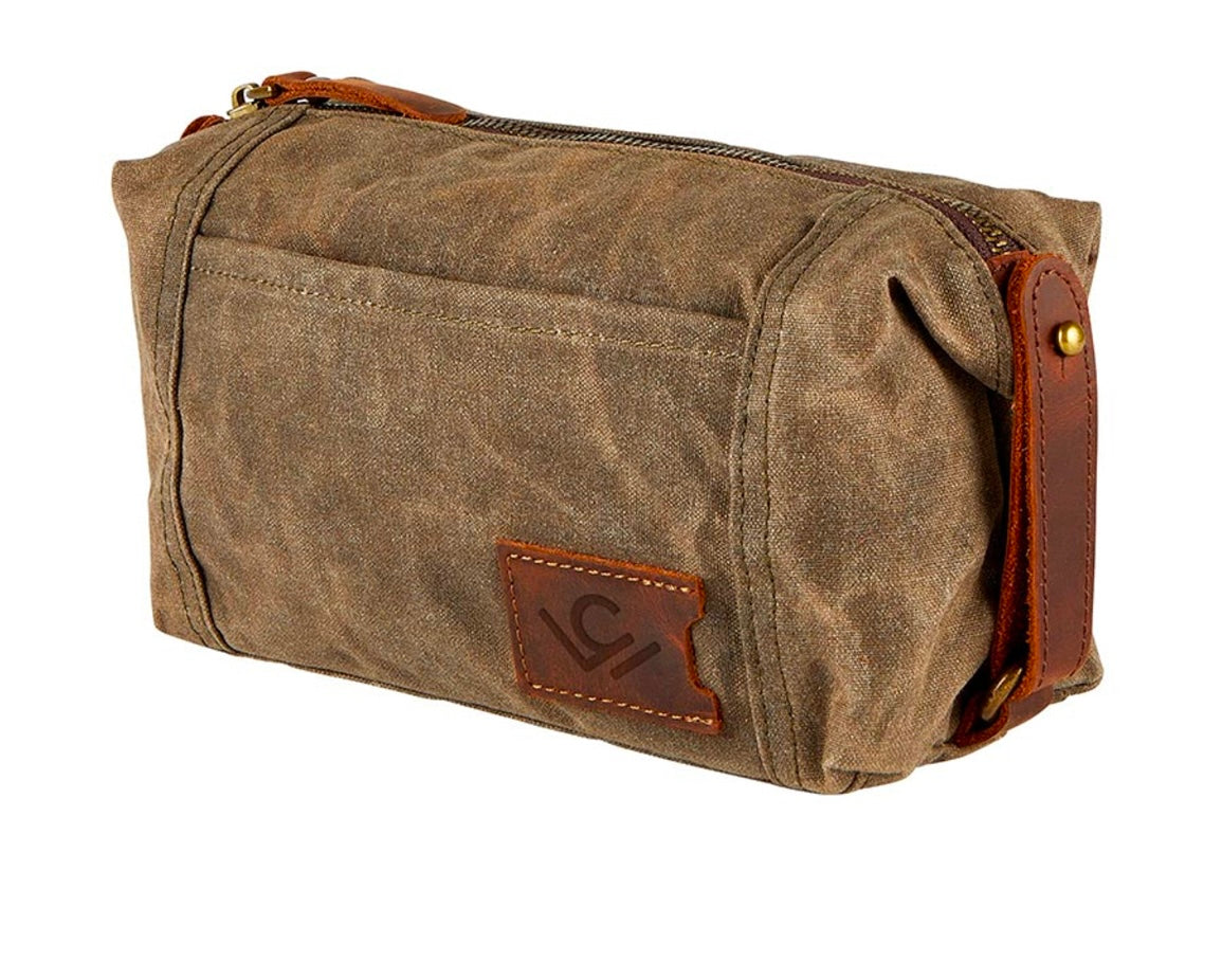 Waxed Canvas Dopp Kit Bag