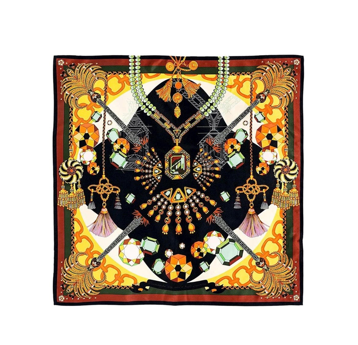 Diamonds noir mini scarf