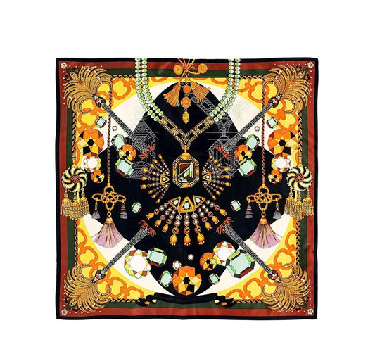 Diamonds noir mini scarf