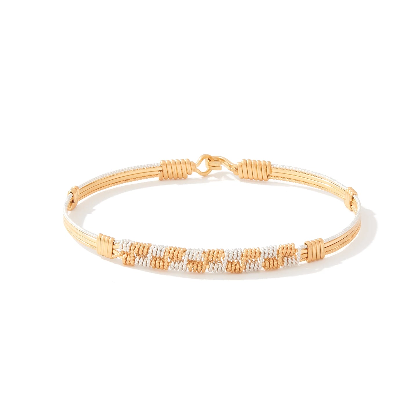Hearts Collide Bracelet-14k Gold w/ Sterling Silver
