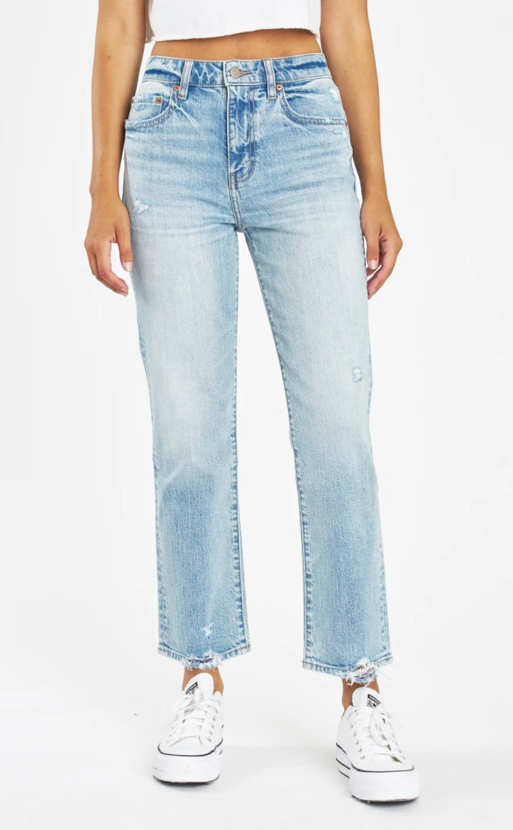 Daze Denim Straight up High Rise Straight Leg Jean