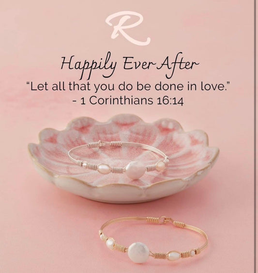 Happily Ever After Bracelet-14K Gold or Sterling Silver Artist Wire with Pearl