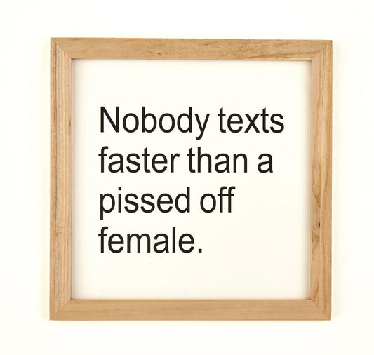 “Nobody Texts Faster”.. Framed Picture