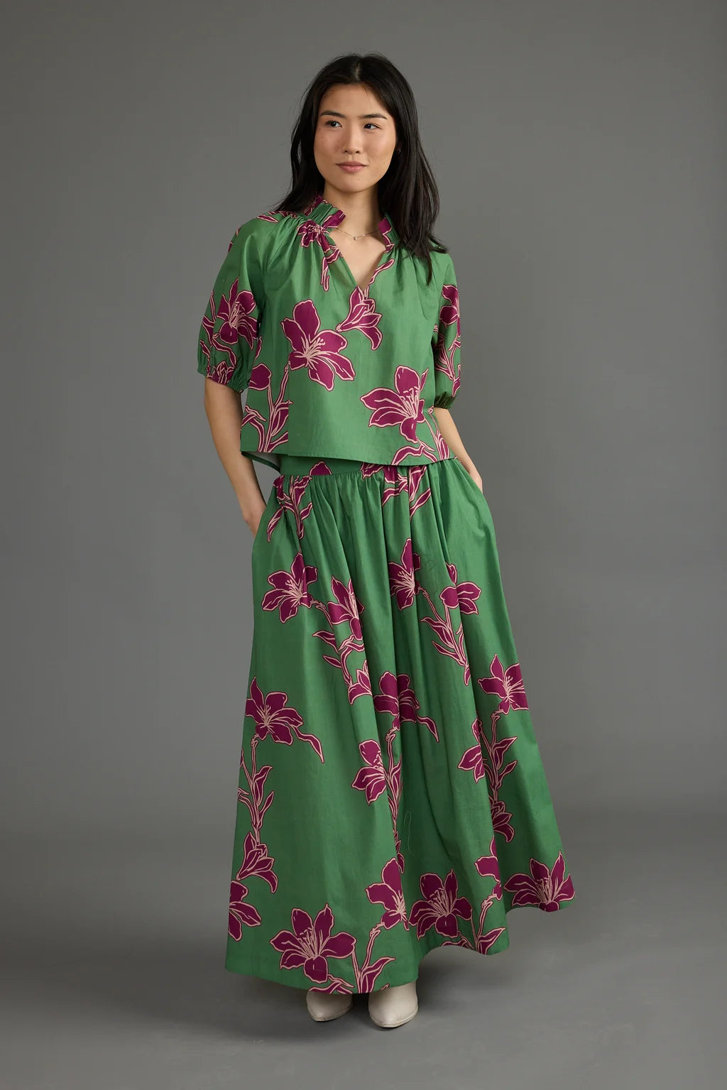Maeve Skirt - Verde Orchid