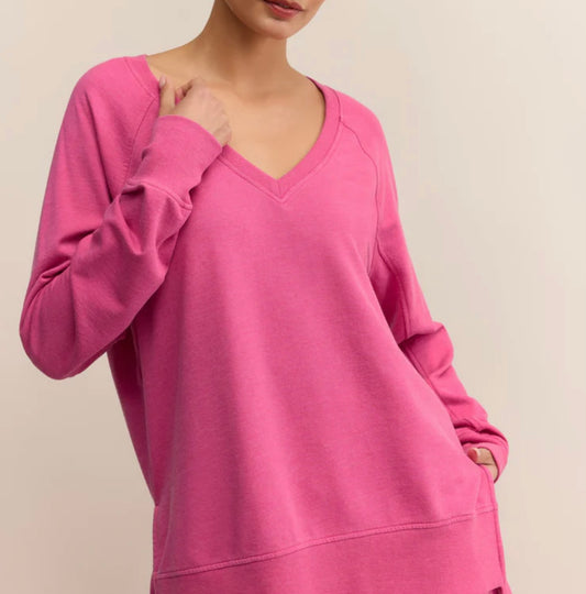Modern V-Neck Weekender-Island Pink