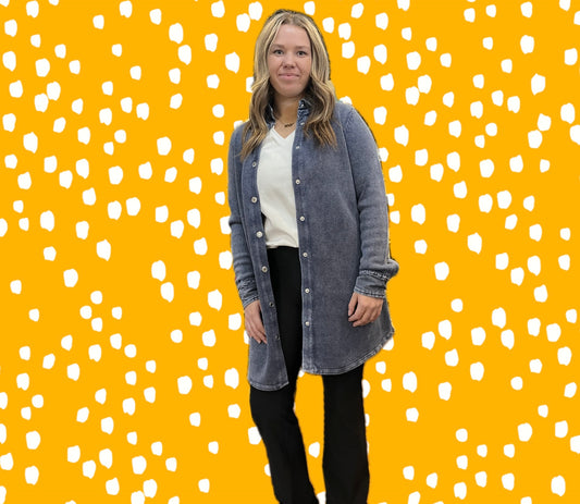 Denim Tunic Cardigan