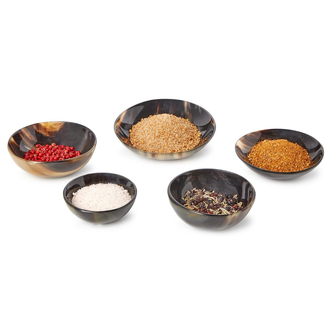 Set of 5 Horn Trinket Tray/bowl