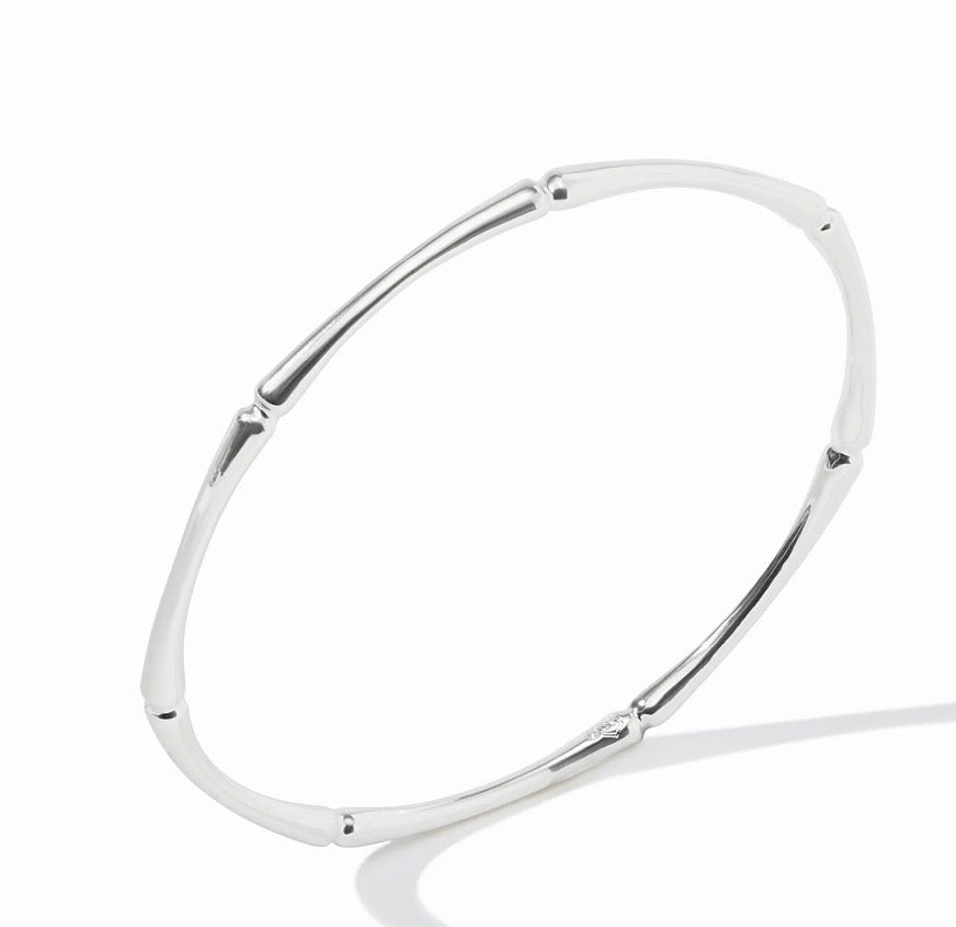 Bamboo Bangle - Silver