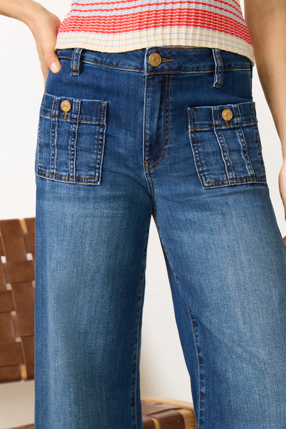 Meg Wide Leg with Front Paych Pockets
