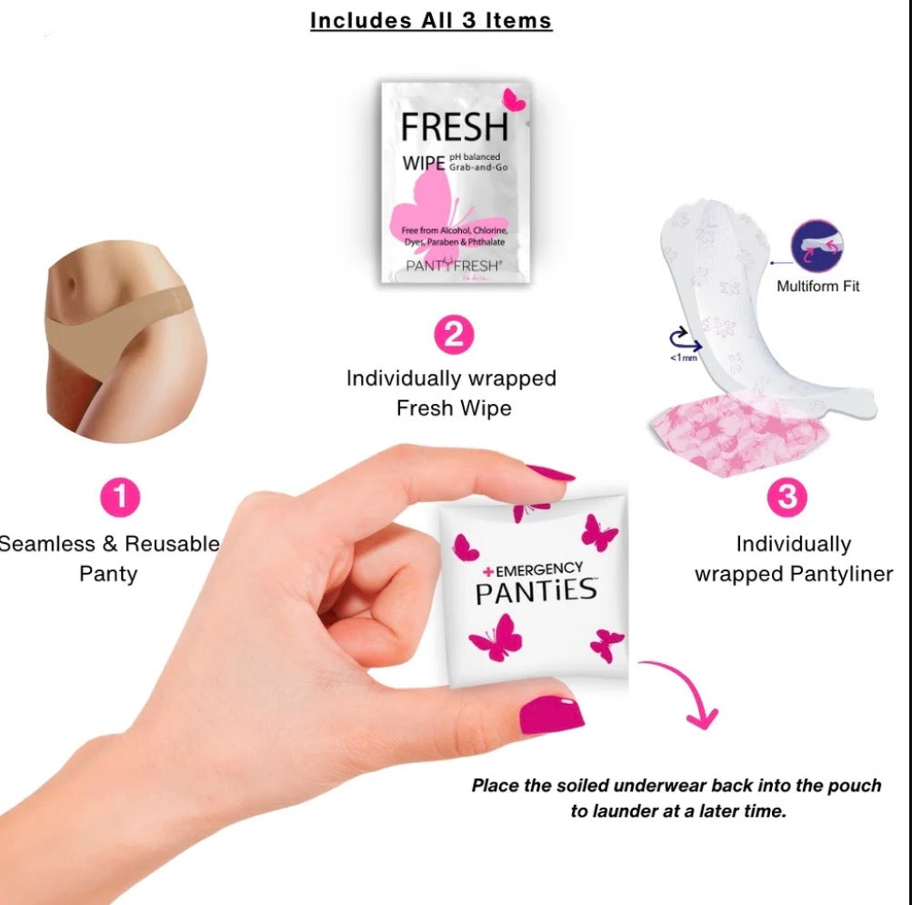 Emergency Panties Thong ONE SIZE Fits S-L