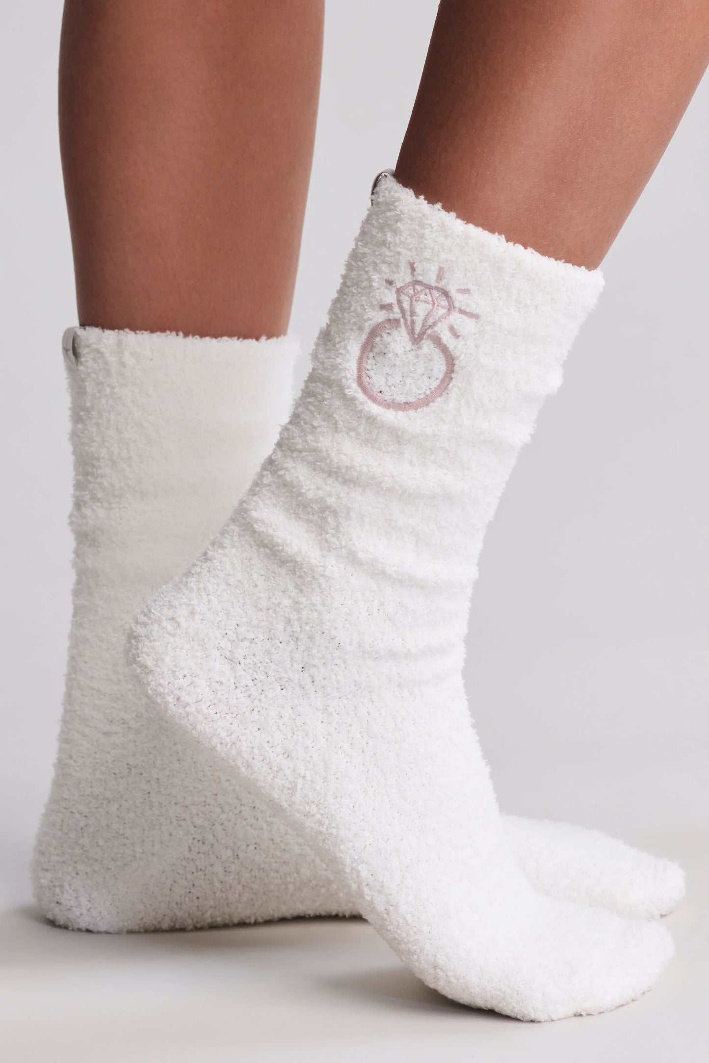 CozyChic Bridal Socks-White