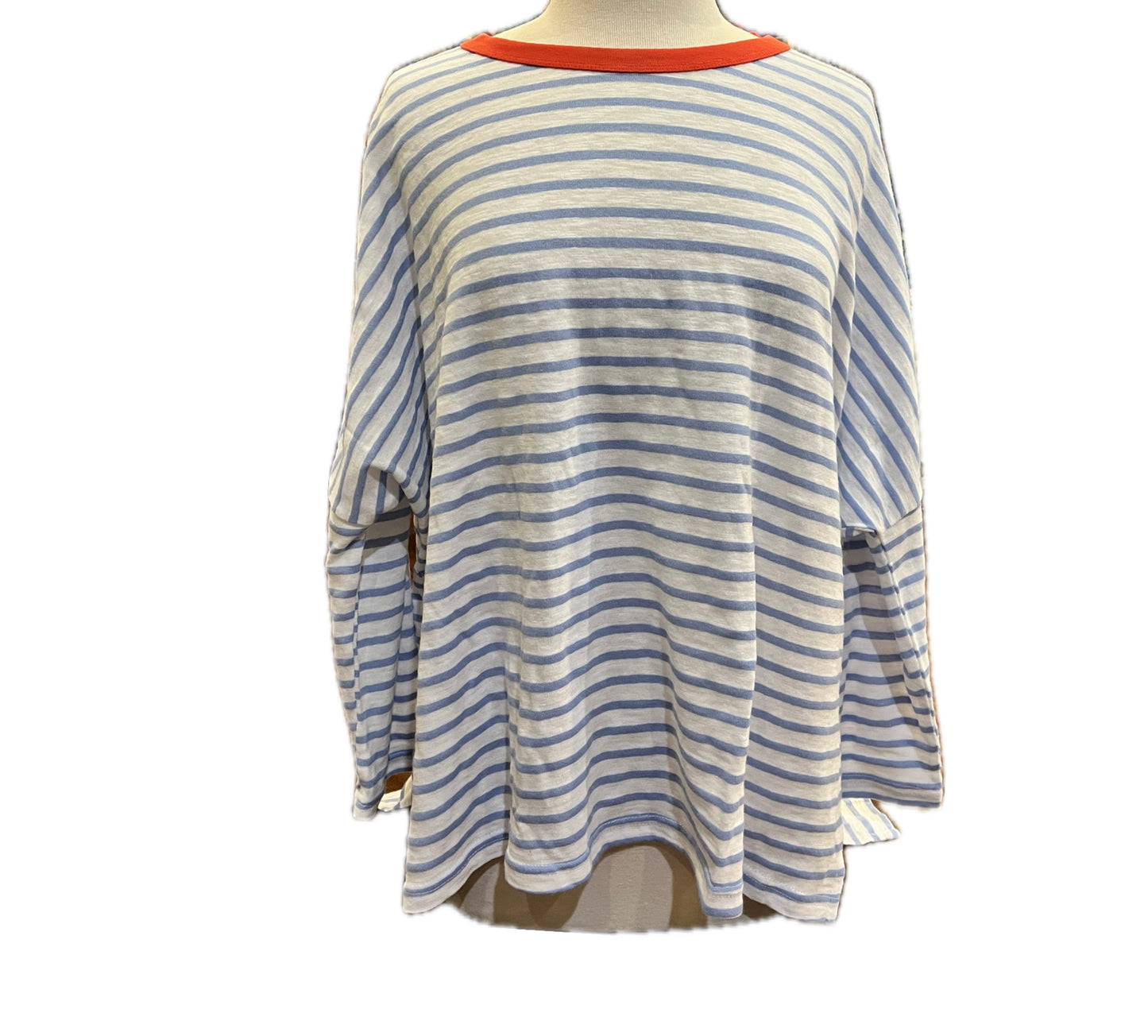 Catalina Slub Tee-Light Blue/White Stripe
