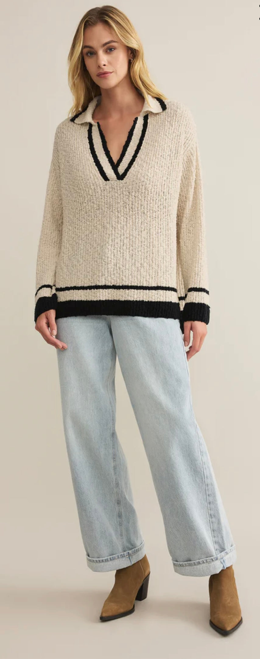 Hammond Polo Sweater-Natural