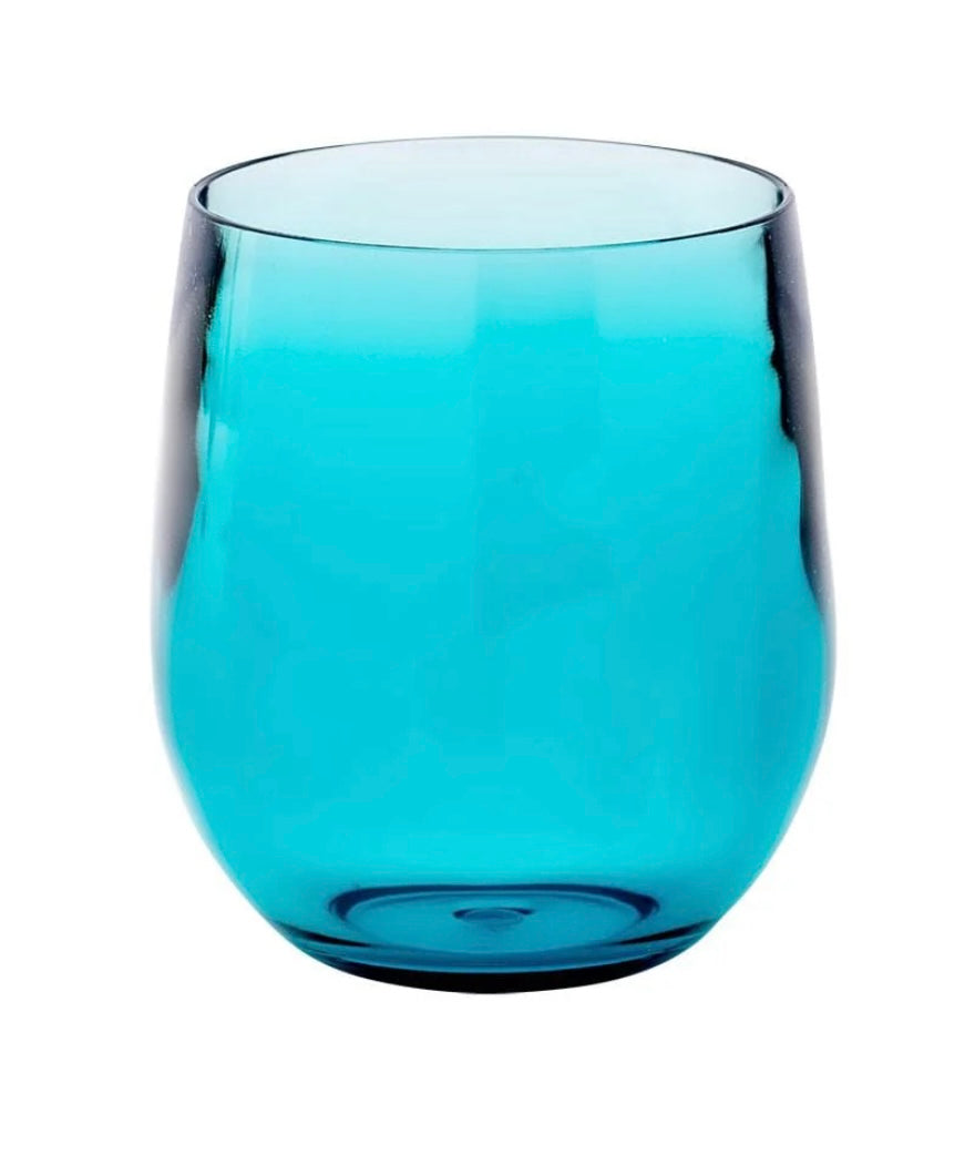 Acrylic 12oz Tumbler Glass in Turquoise