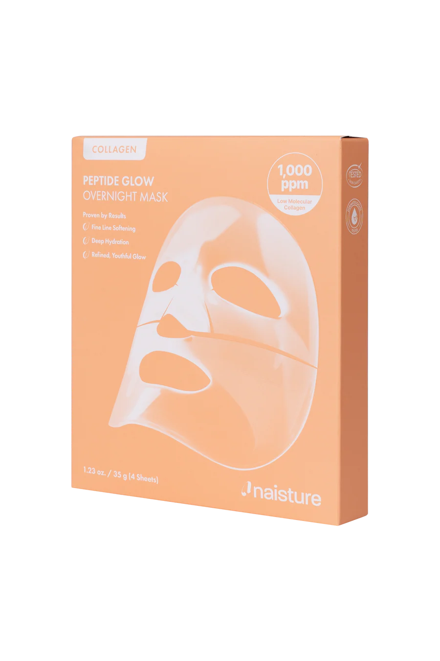 Naisture Peptide Glow Overnight Mask (4pc Box)