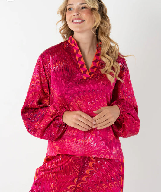 Lolli Top-Hot Pink Venetian
