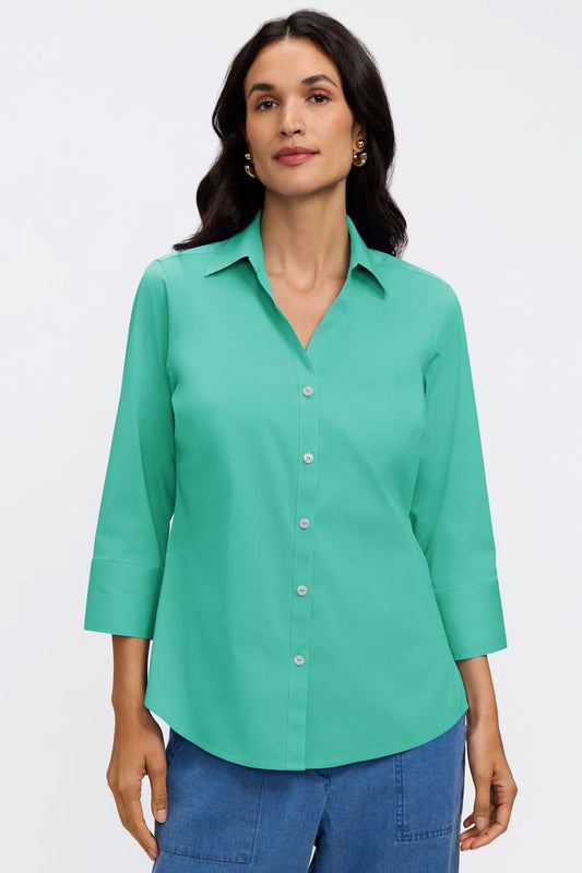 Mary No Iron Stretch 3/4 Sleeve Shirt